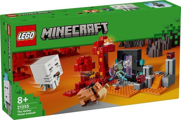 LEGO Minecraft Hinderlaag bij het Nether-portaal