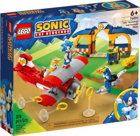 LEGO Sonic Tails werkplaats en Tornado vliegtuig